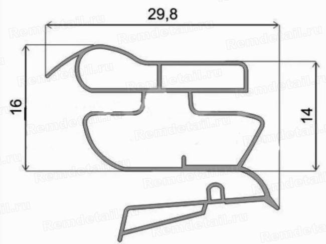 Уплотнитель 1510*570мм для холодильника Indesit Hotpoint Ariston Stinol 854011